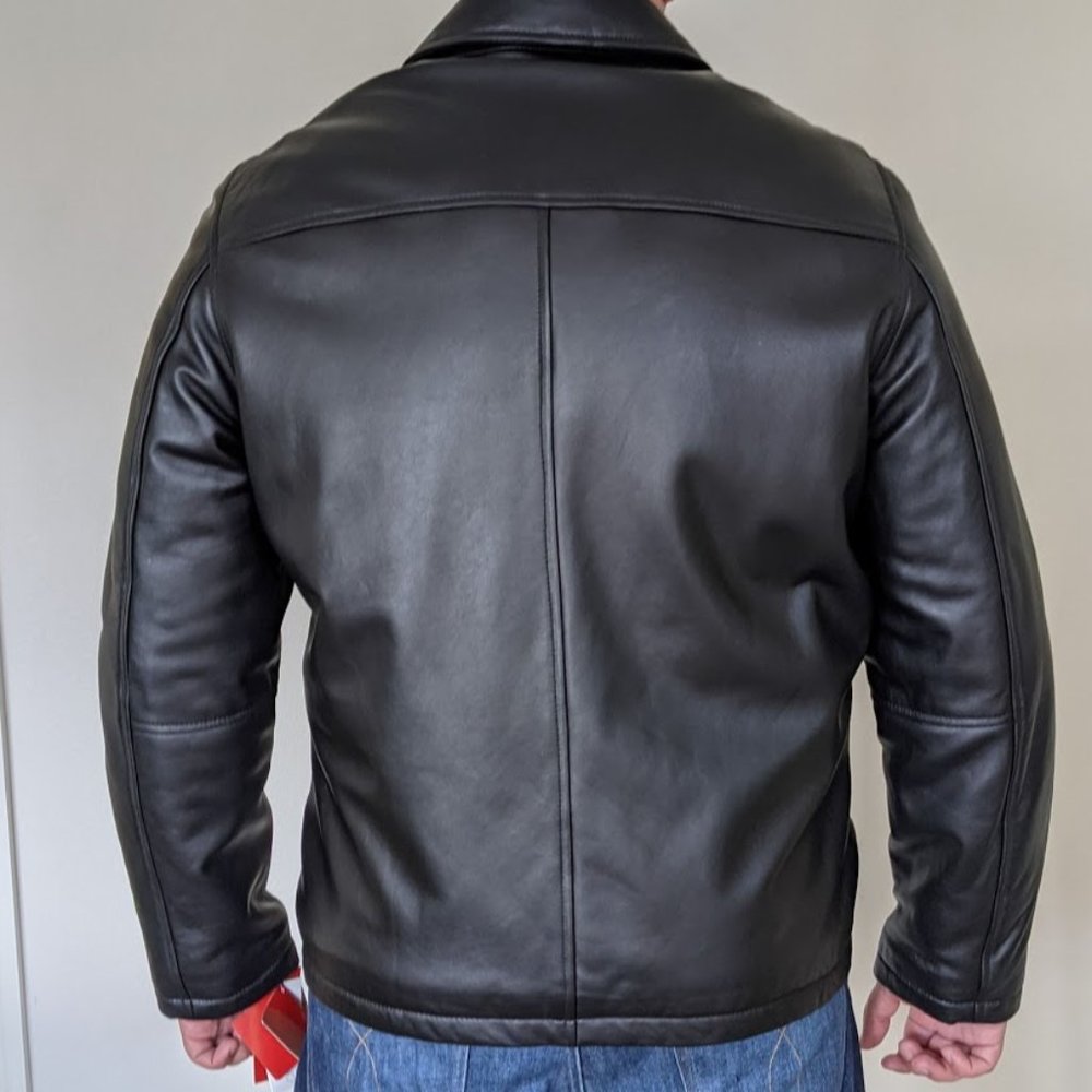 Men's IZOD Genuine 100% Leather Jacket size L New